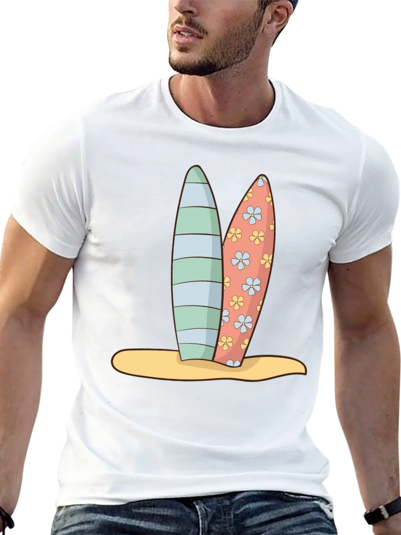 Surfboard Graphic Tee - Beach Vibes