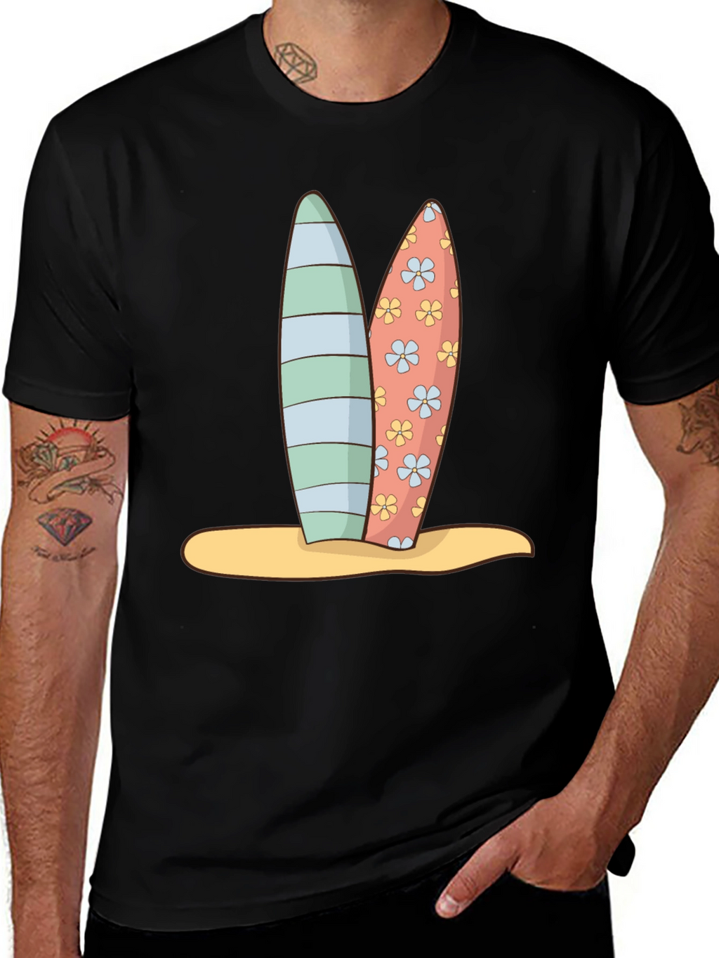 Surfboard Graphic Tee - Beach Vibes