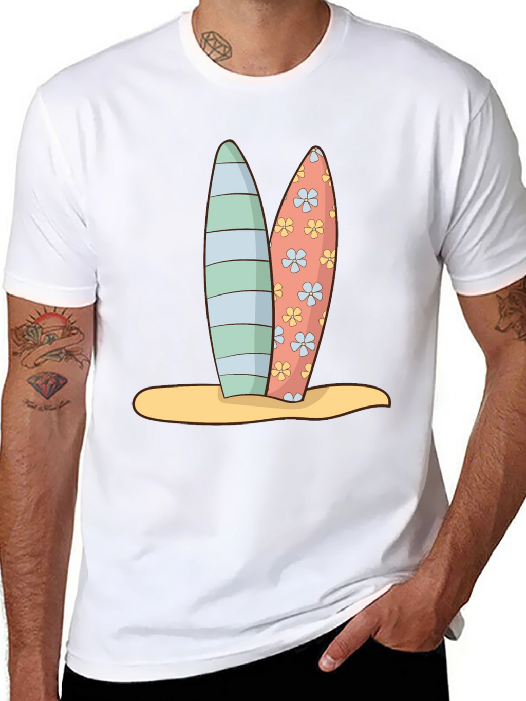 Surfboard Graphic Tee - Beach Vibes