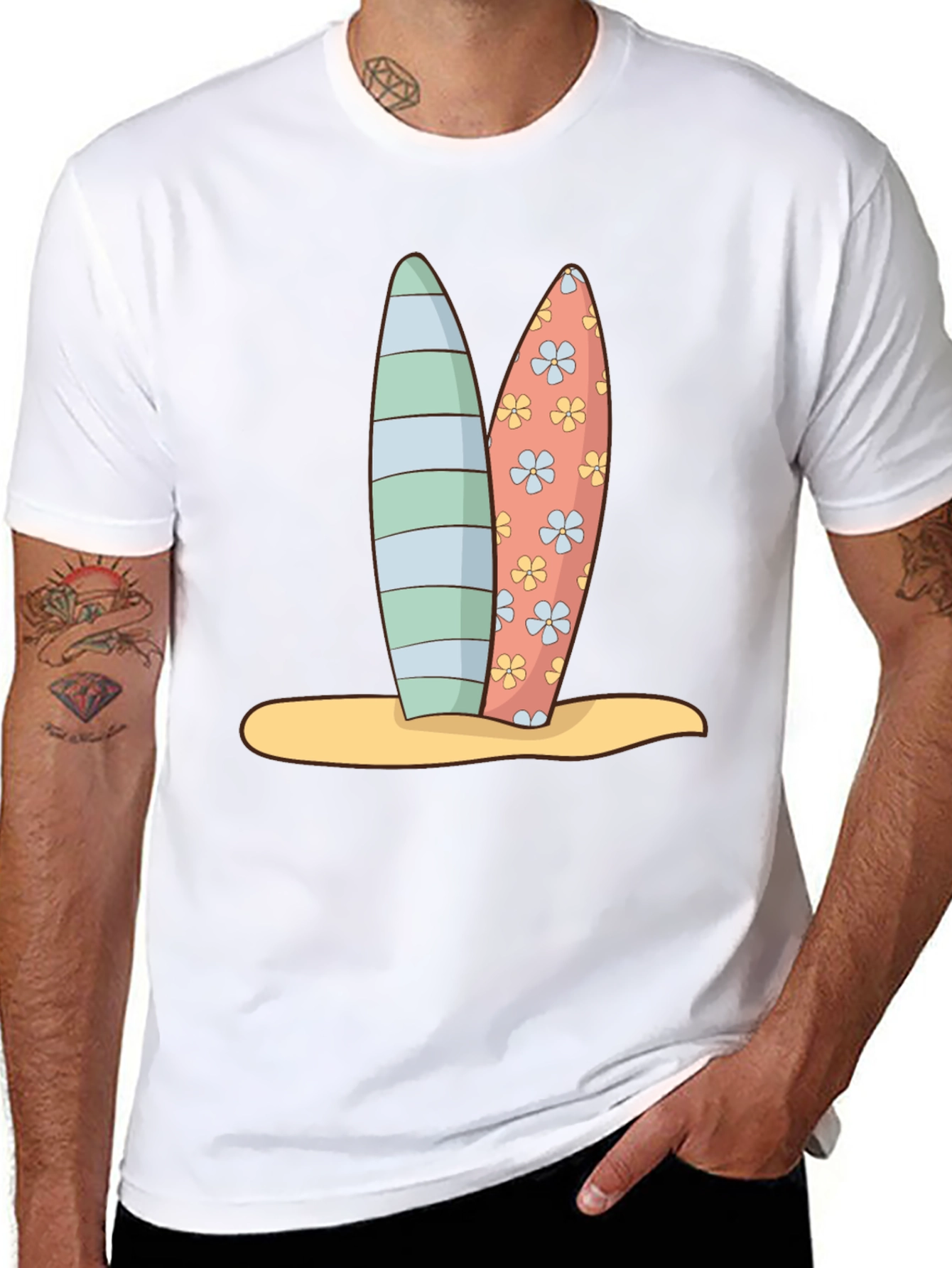 Surfboard Graphic Tee - Beach Vibes