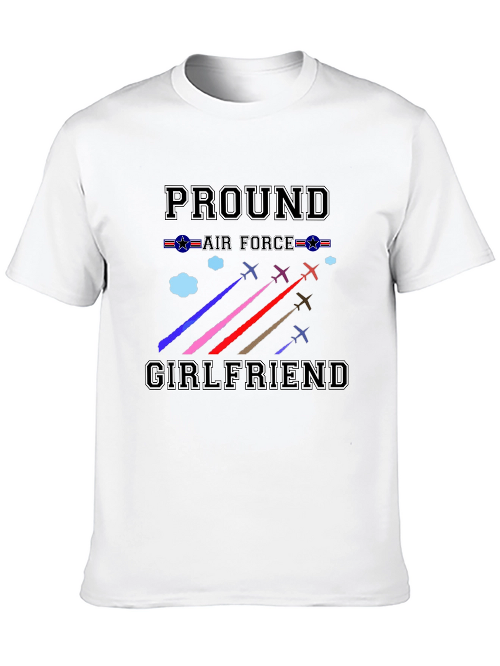 Proud Air Force Girlfriend Graphic T-Shirt