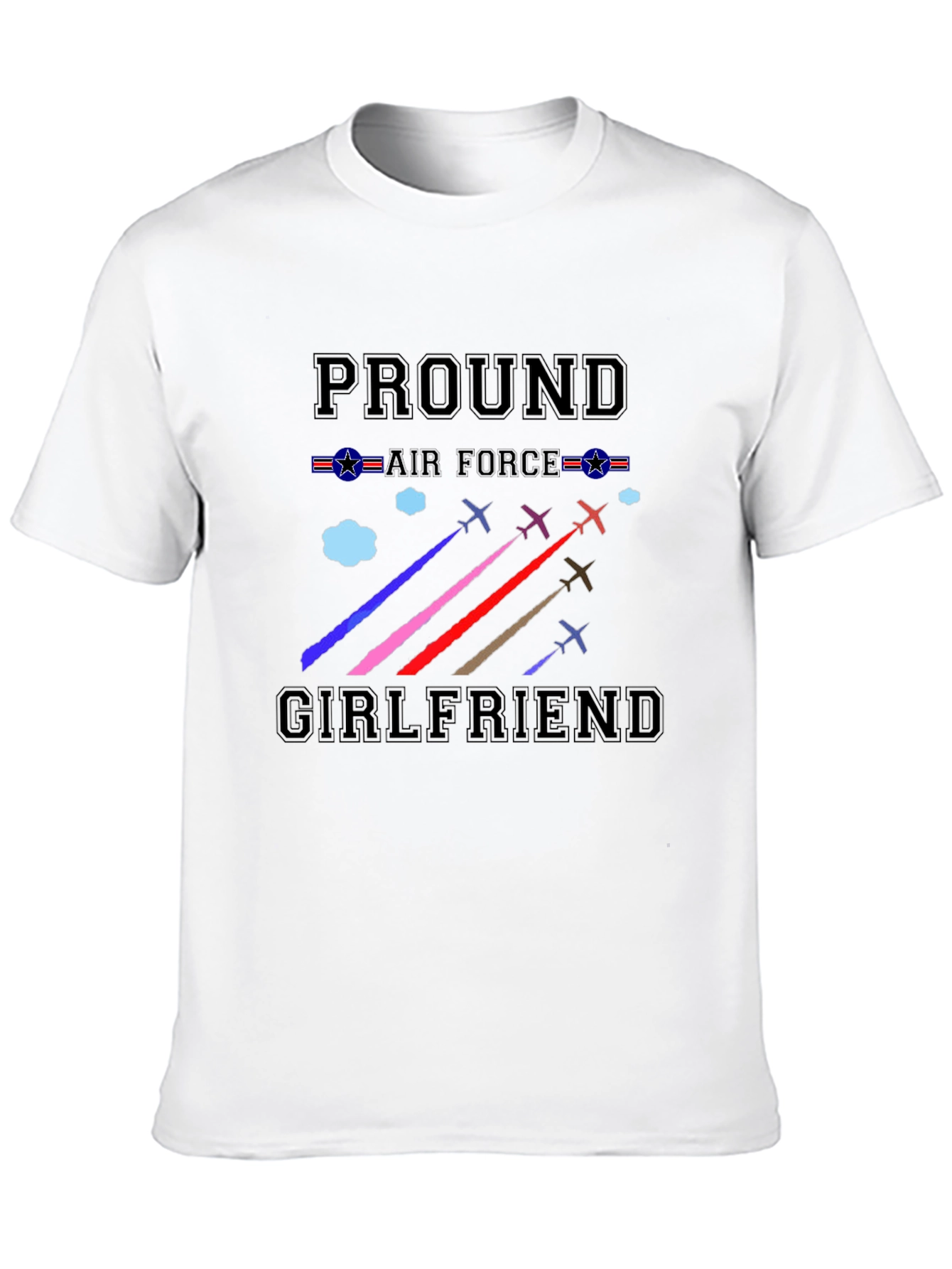 Proud Air Force Girlfriend Graphic T-Shirt