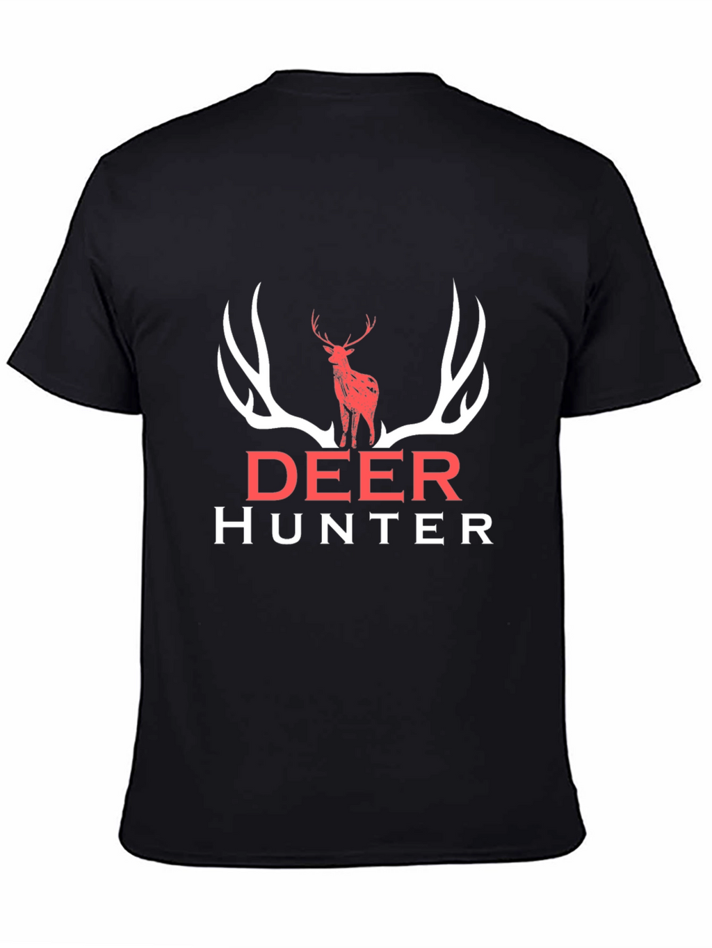 Deer Hunter Graphic Tee - Black Cotton Shirt