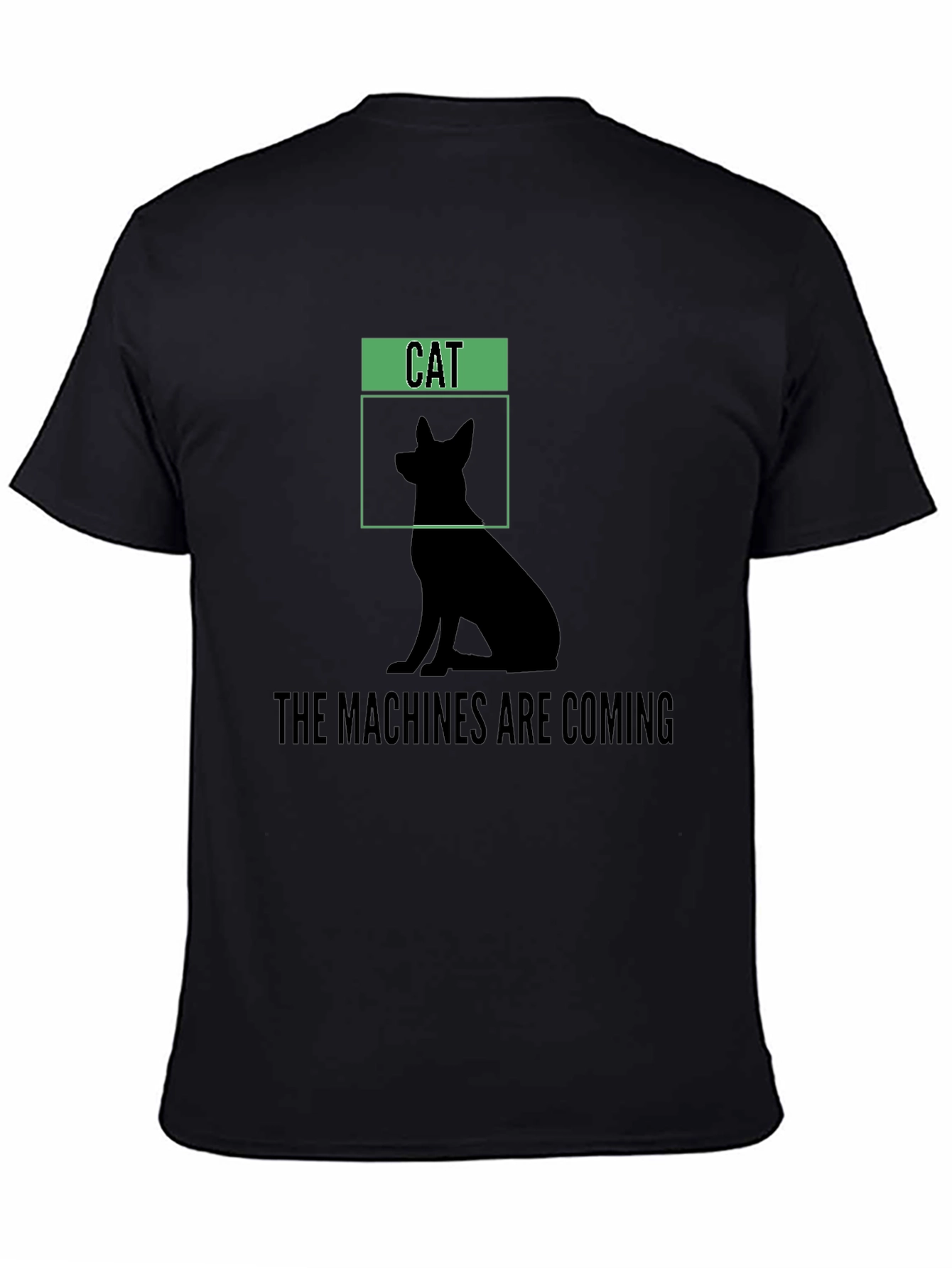 Humorous The Machines Are Coming Cat/Dog Silhouette T-Shirt