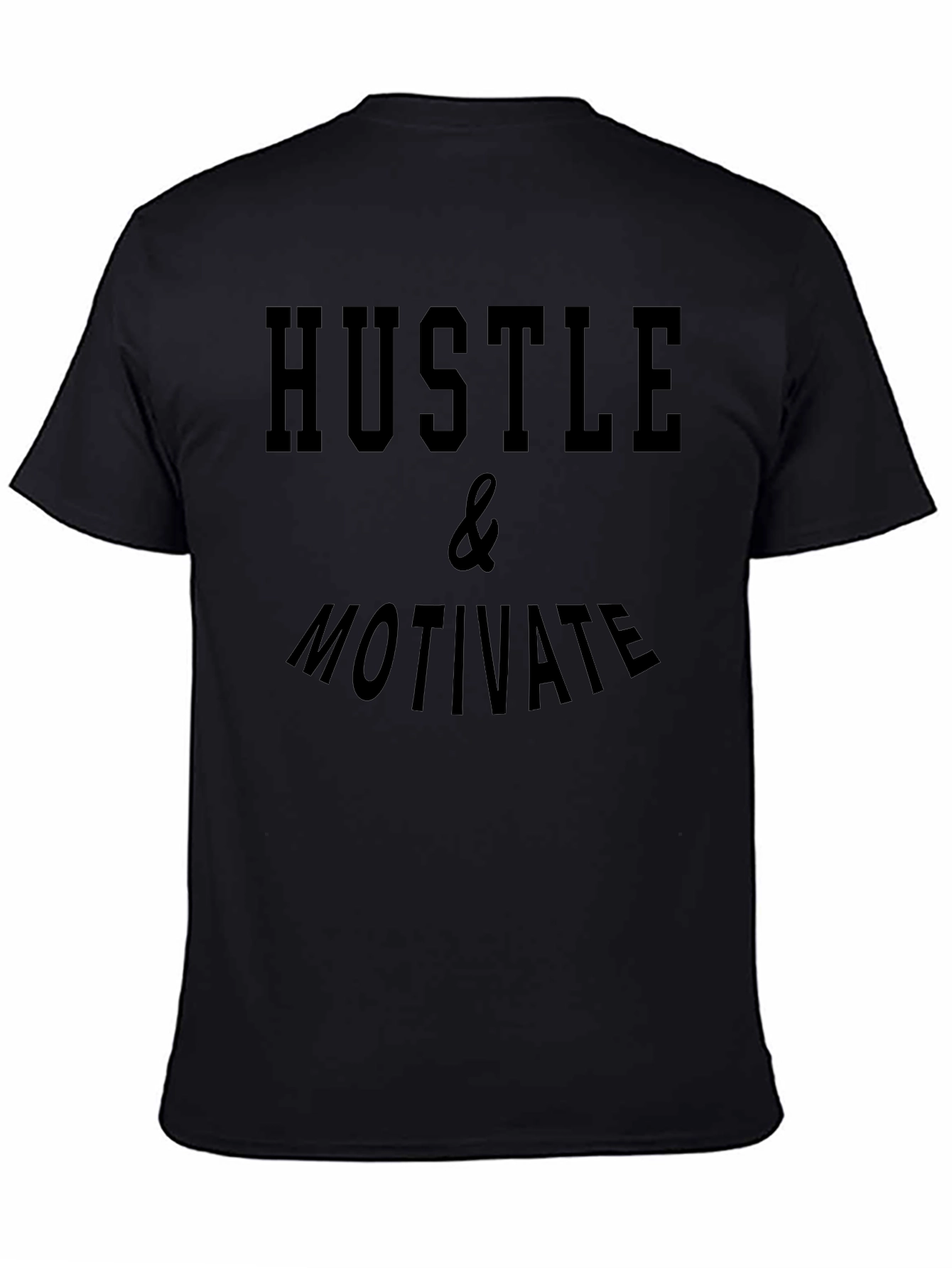 Hustle & Motivate Black Graphic Tee