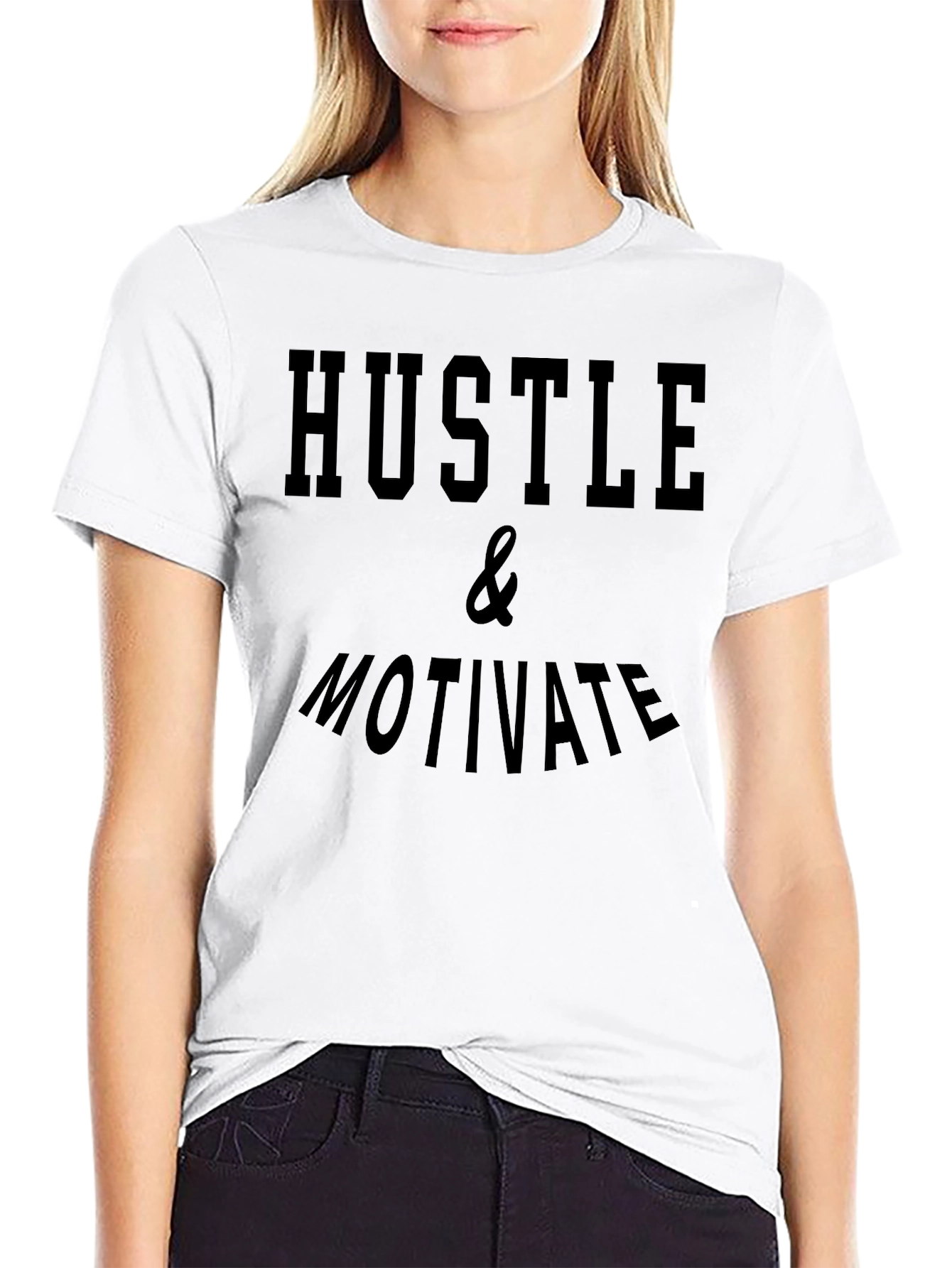 Hustle & Motivate Black Graphic Tee