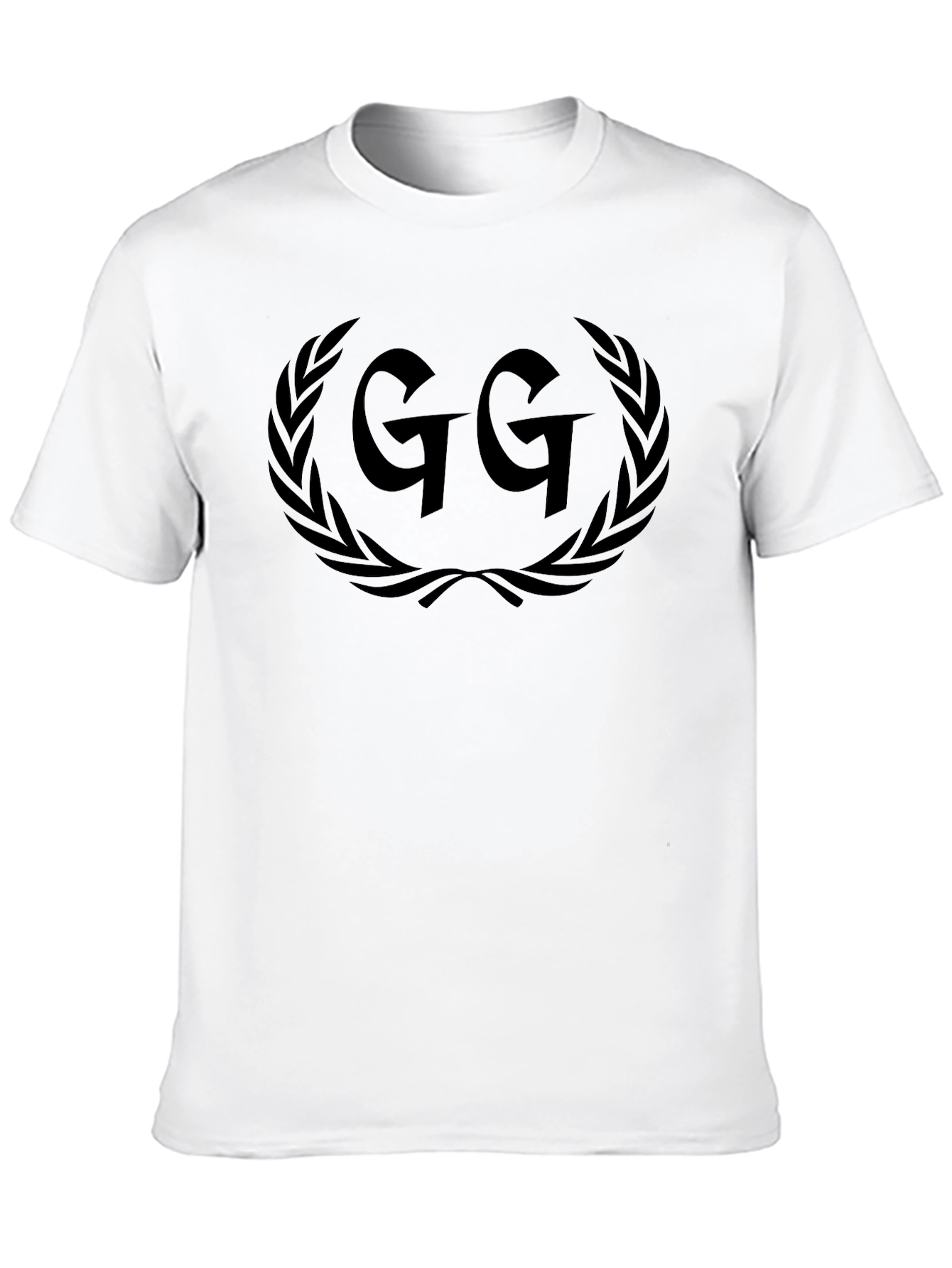 Black GG Laurel Wreath Graphic Tee - Casual Style