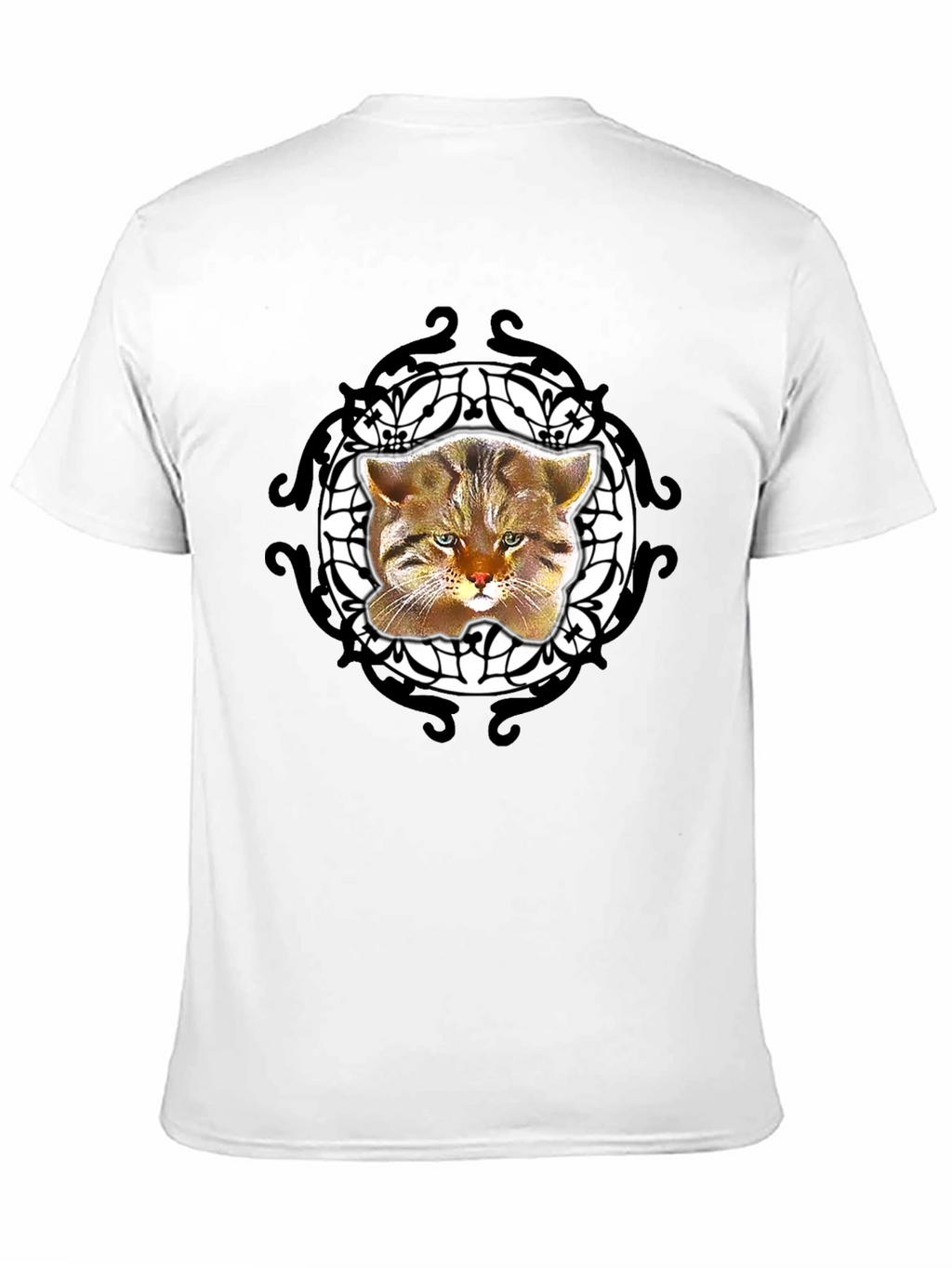 Cool Cat Graphic Tee - Black Crew Neck