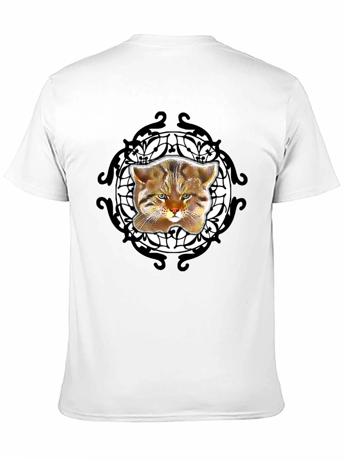 Cool Cat Graphic Tee - Black Crew Neck