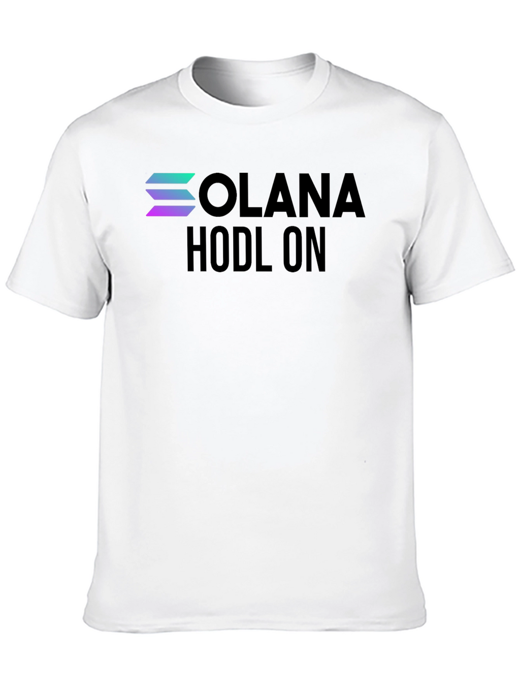 Solana Hodl On Black T-Shirt Crypto Investor Tee