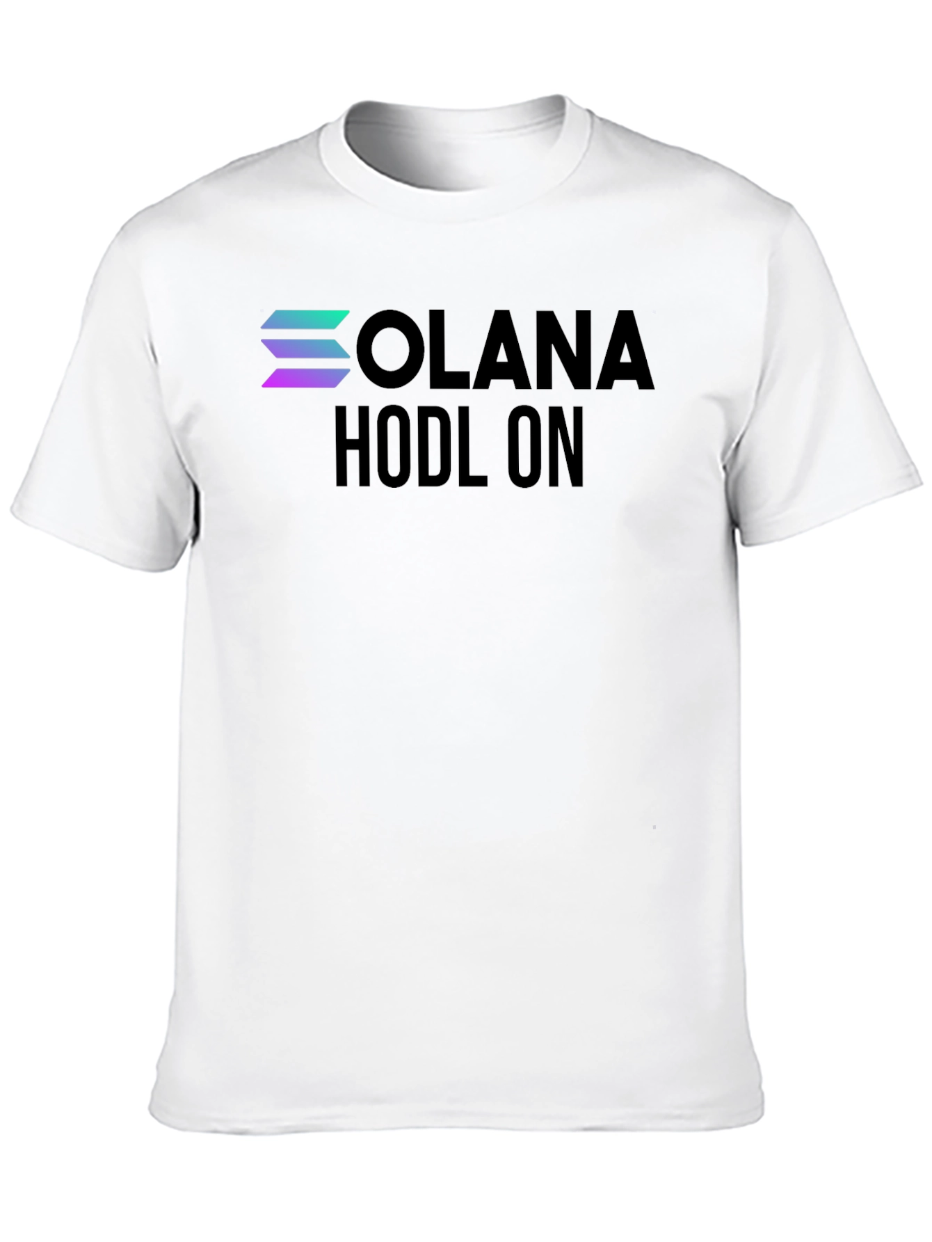 Solana Hodl On Black T-Shirt Crypto Investor Tee
