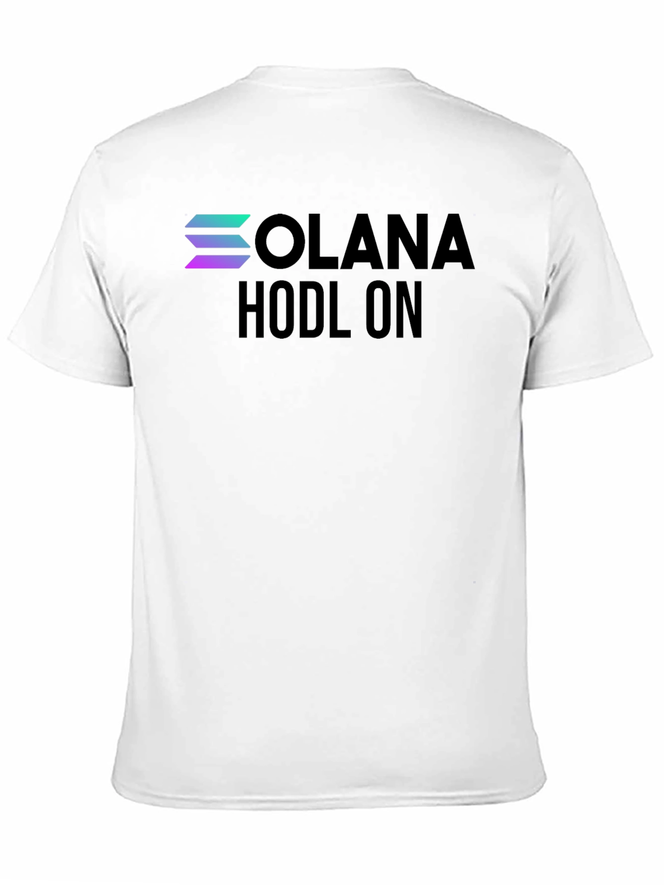 Solana Hodl On Black T-Shirt Crypto Investor Tee