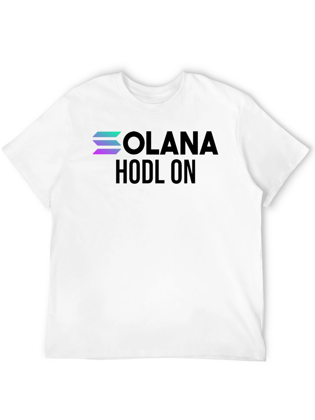 Solana Hodl On Black T-Shirt Crypto Investor Tee
