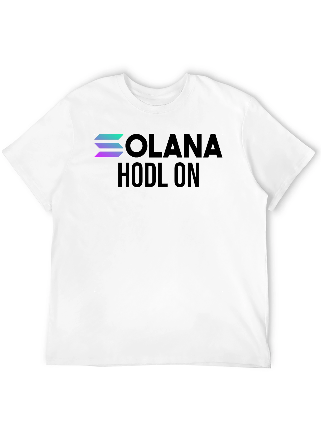 Solana Hodl On Black T-Shirt Crypto Investor Tee
