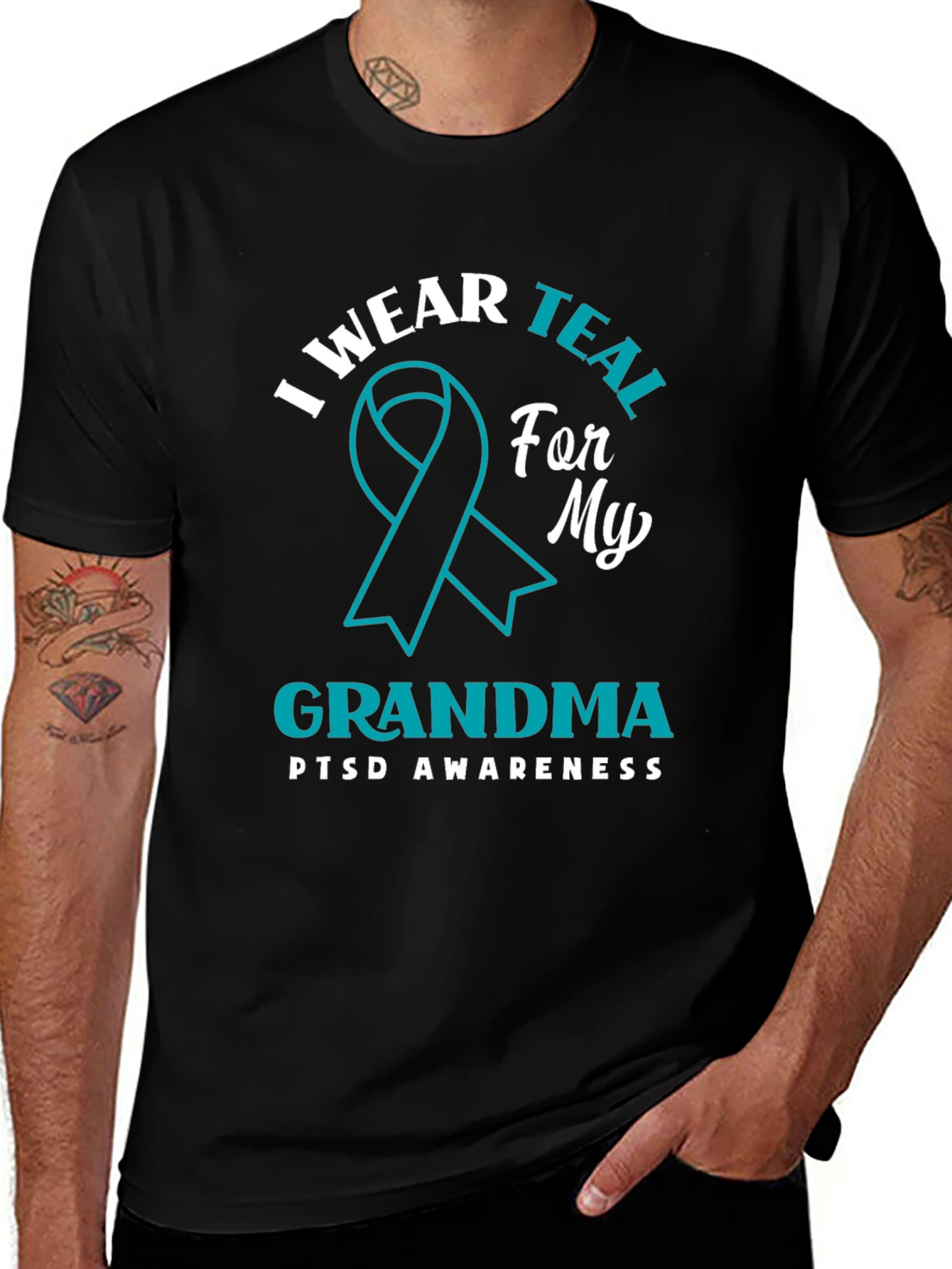 I Wear Teal for My Grandma PTSD Awareness T-Shirt