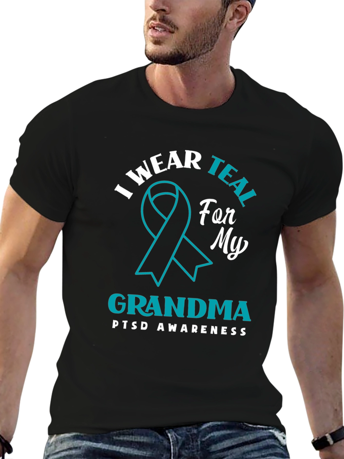 I Wear Teal for My Grandma PTSD Awareness T-Shirt