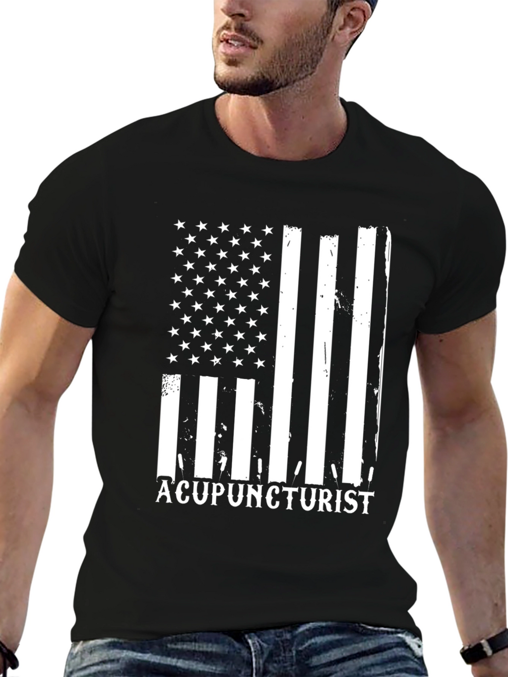 Acupuncturist American Flag T-Shirt