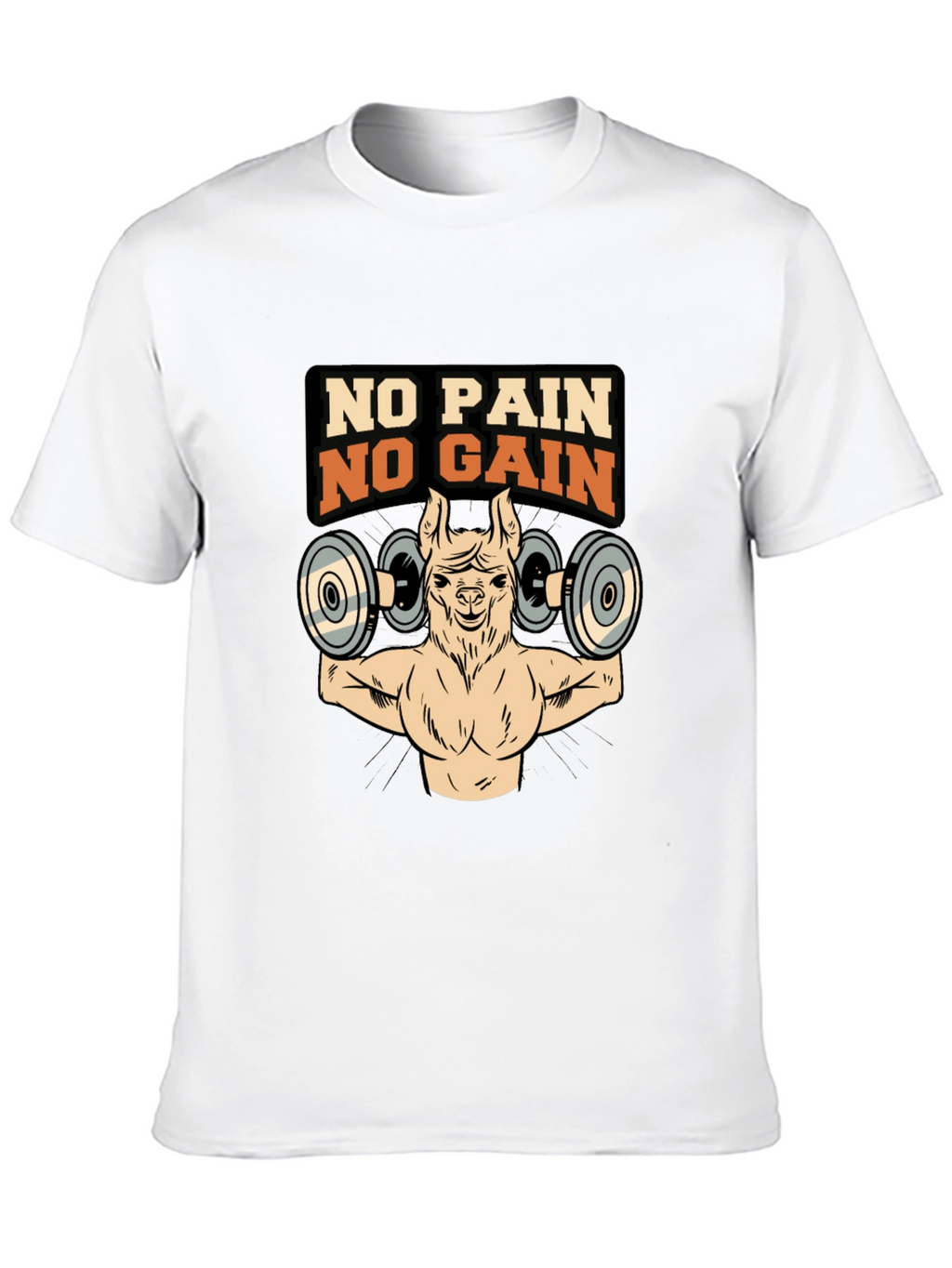 No Pain No Gain Llama Gym T-Shirt