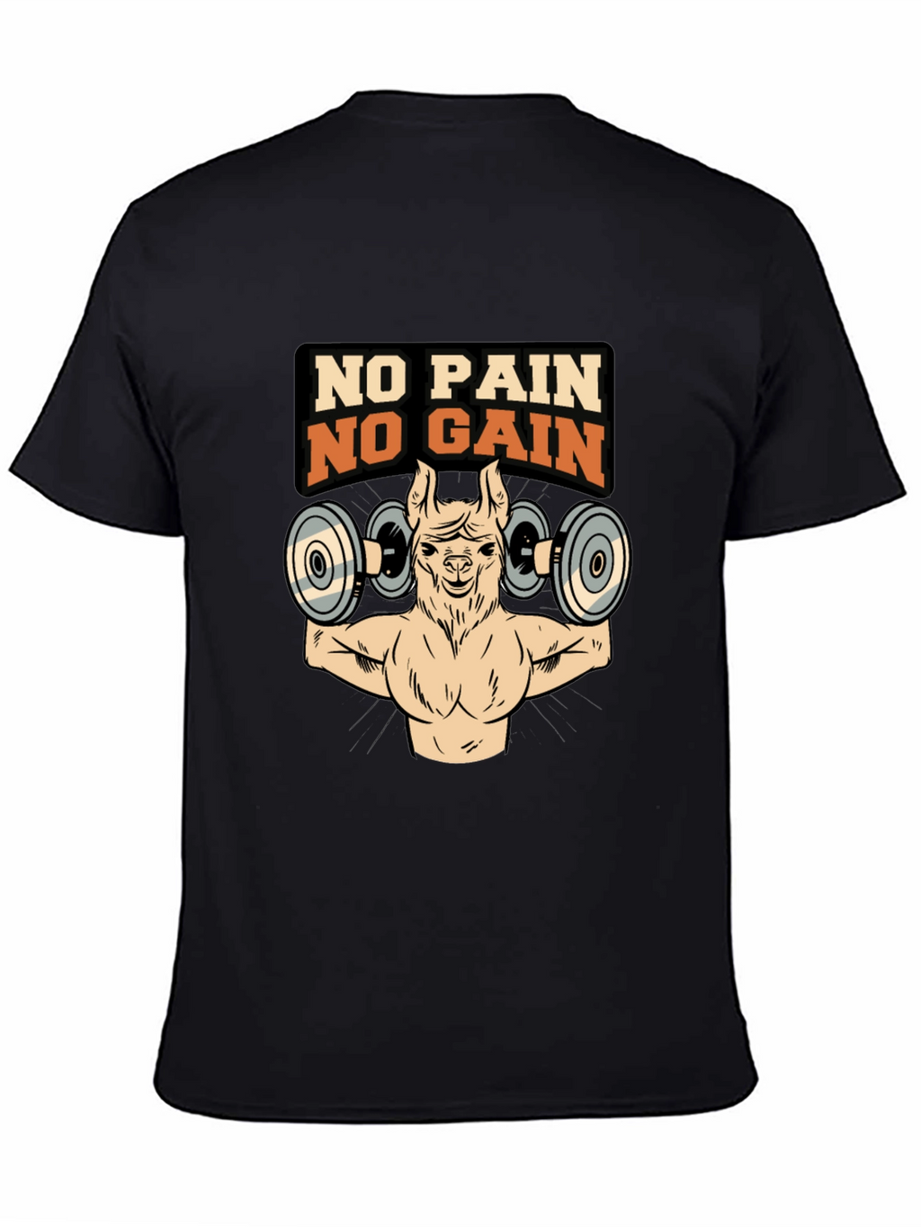 No Pain No Gain Llama Gym T-Shirt