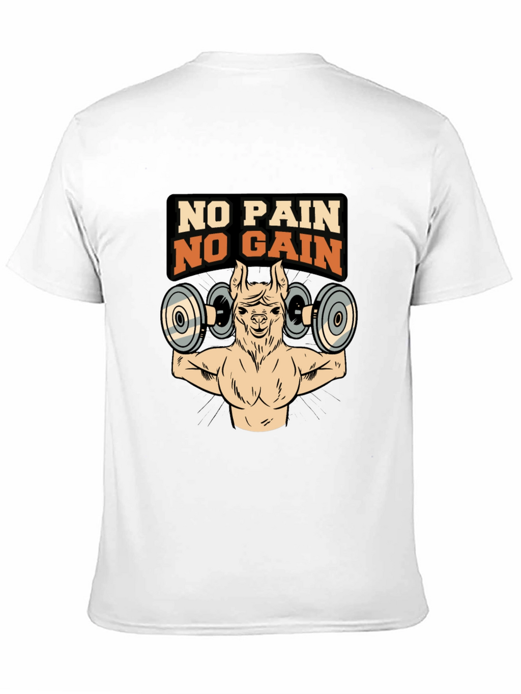 No Pain No Gain Llama Gym T-Shirt