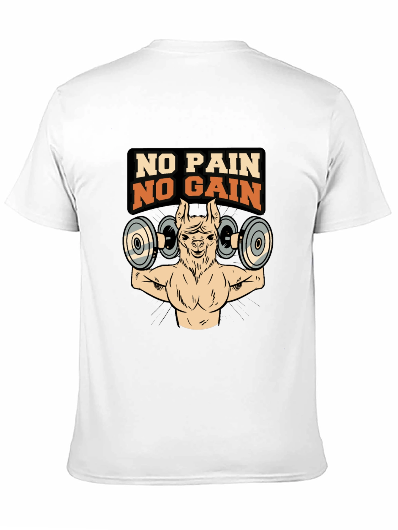 No Pain No Gain Llama Gym T-Shirt