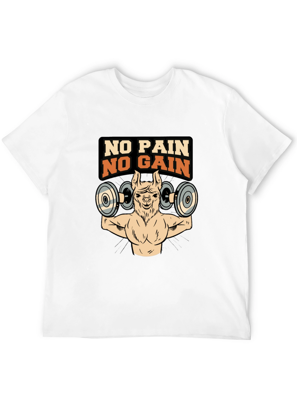 No Pain No Gain Llama Gym T-Shirt