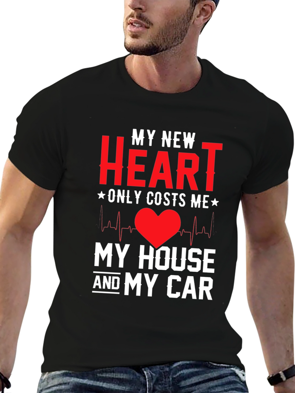 My New Heart Novelty Graphic Tee