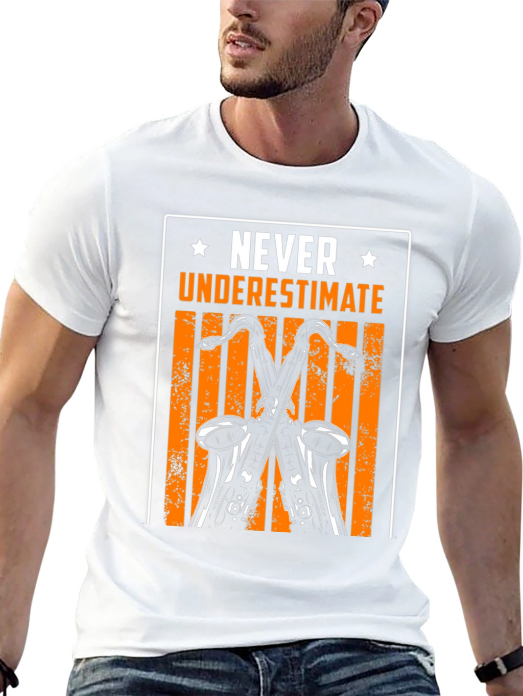 Never Underestimate Saxophone Black T-Shirt