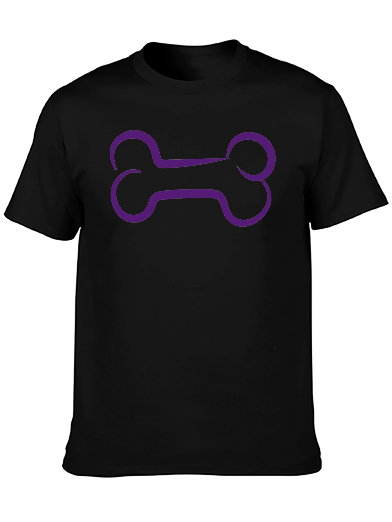 Bone Graphic Black Tee - Unique Design