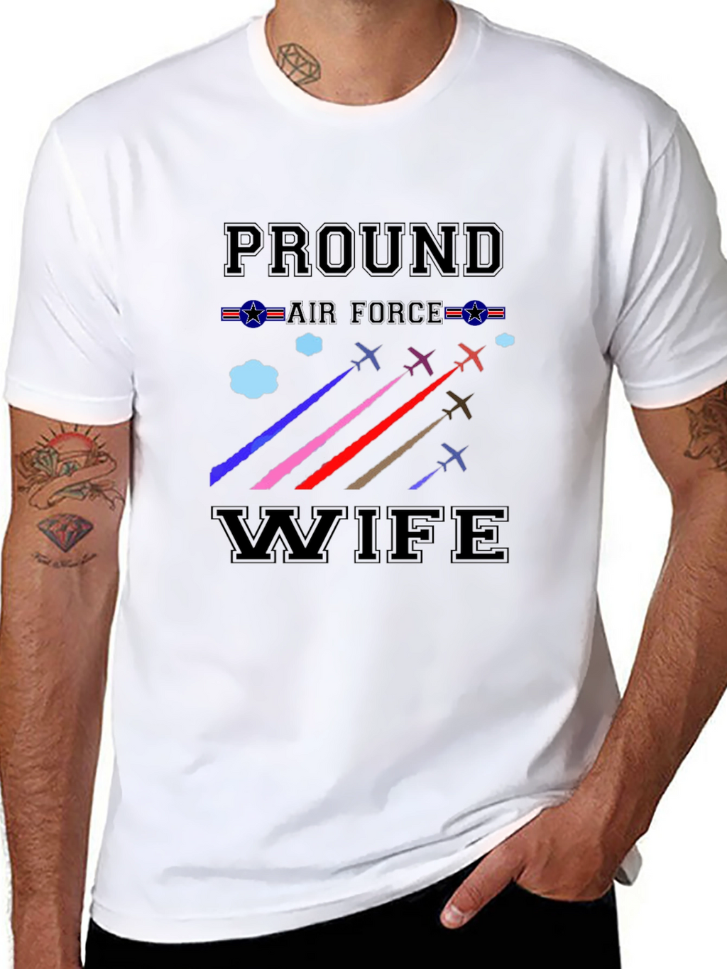 Proud Air Force Wife Graphic T-Shirt