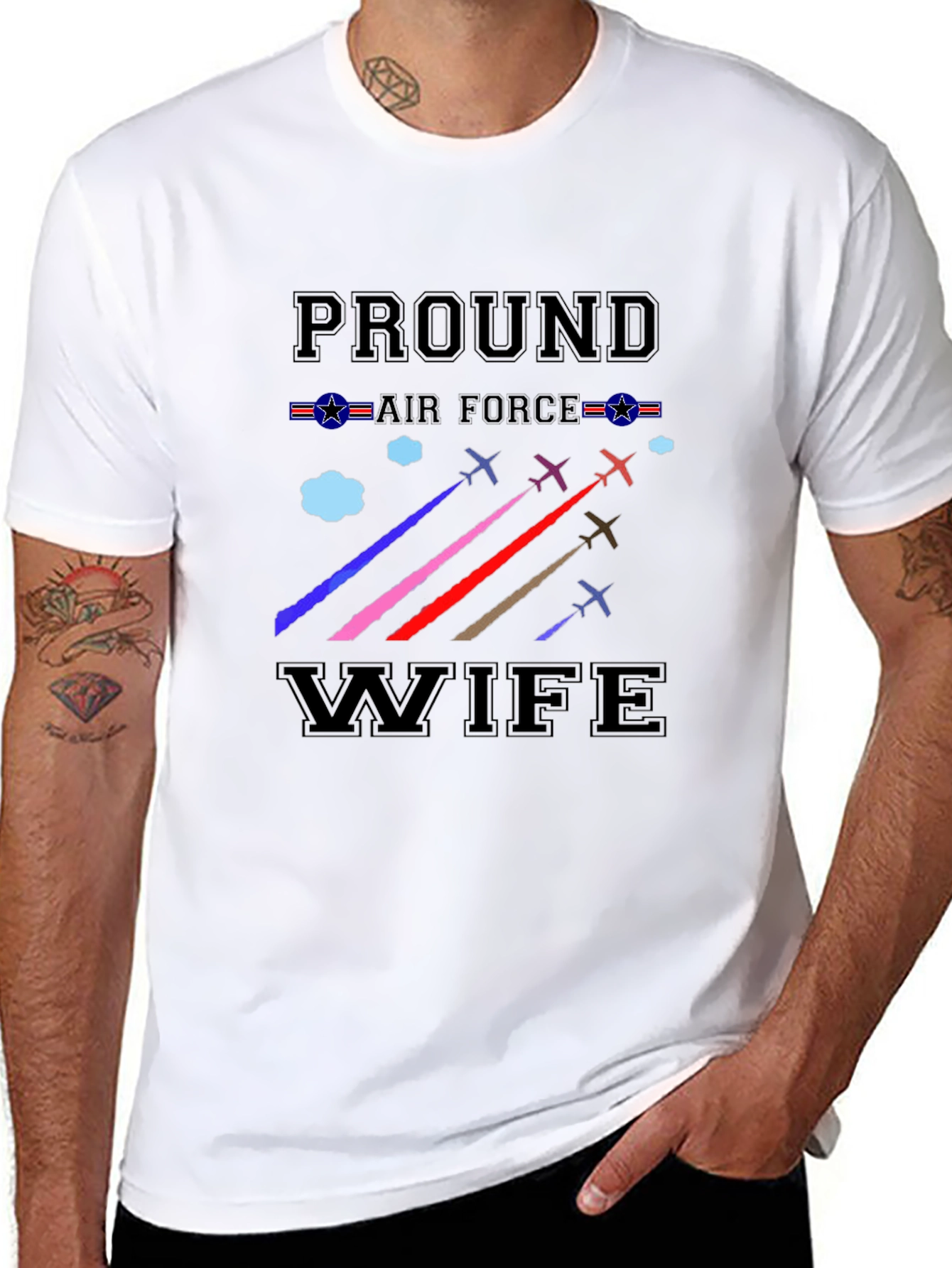Proud Air Force Wife Graphic T-Shirt