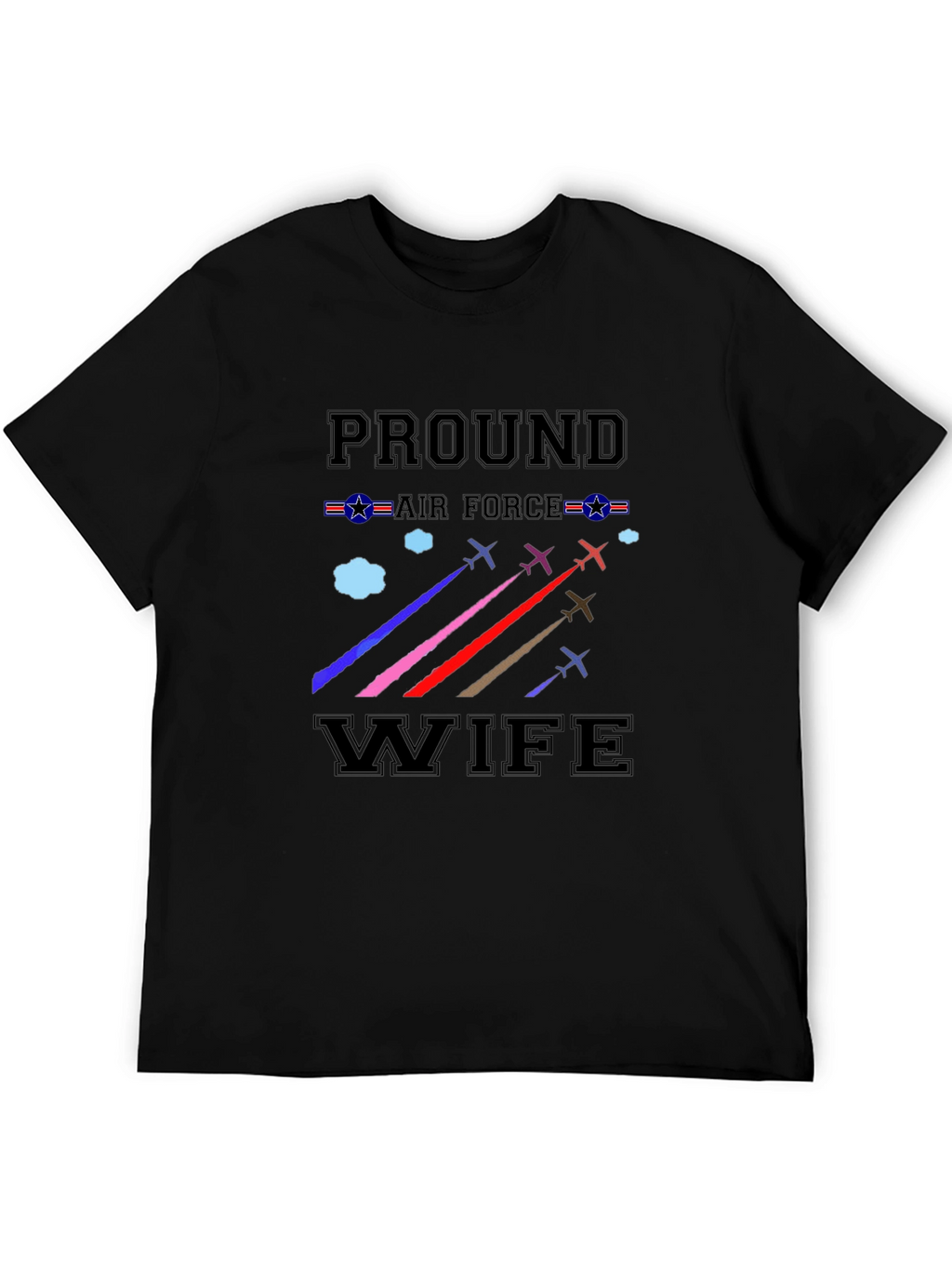 Proud Air Force Wife Graphic T-Shirt