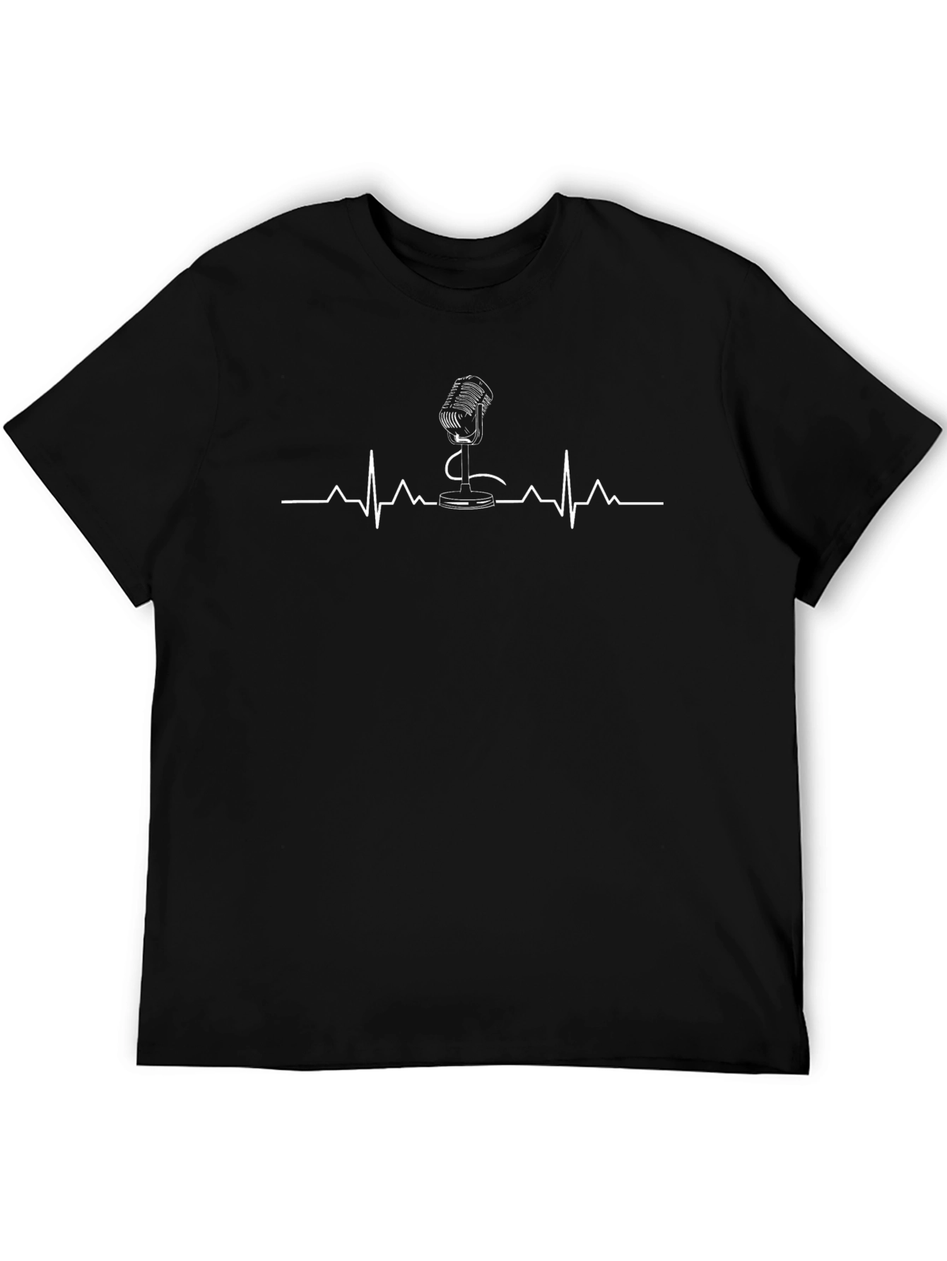 Microphone Heartbeat Graphic T-Shirt