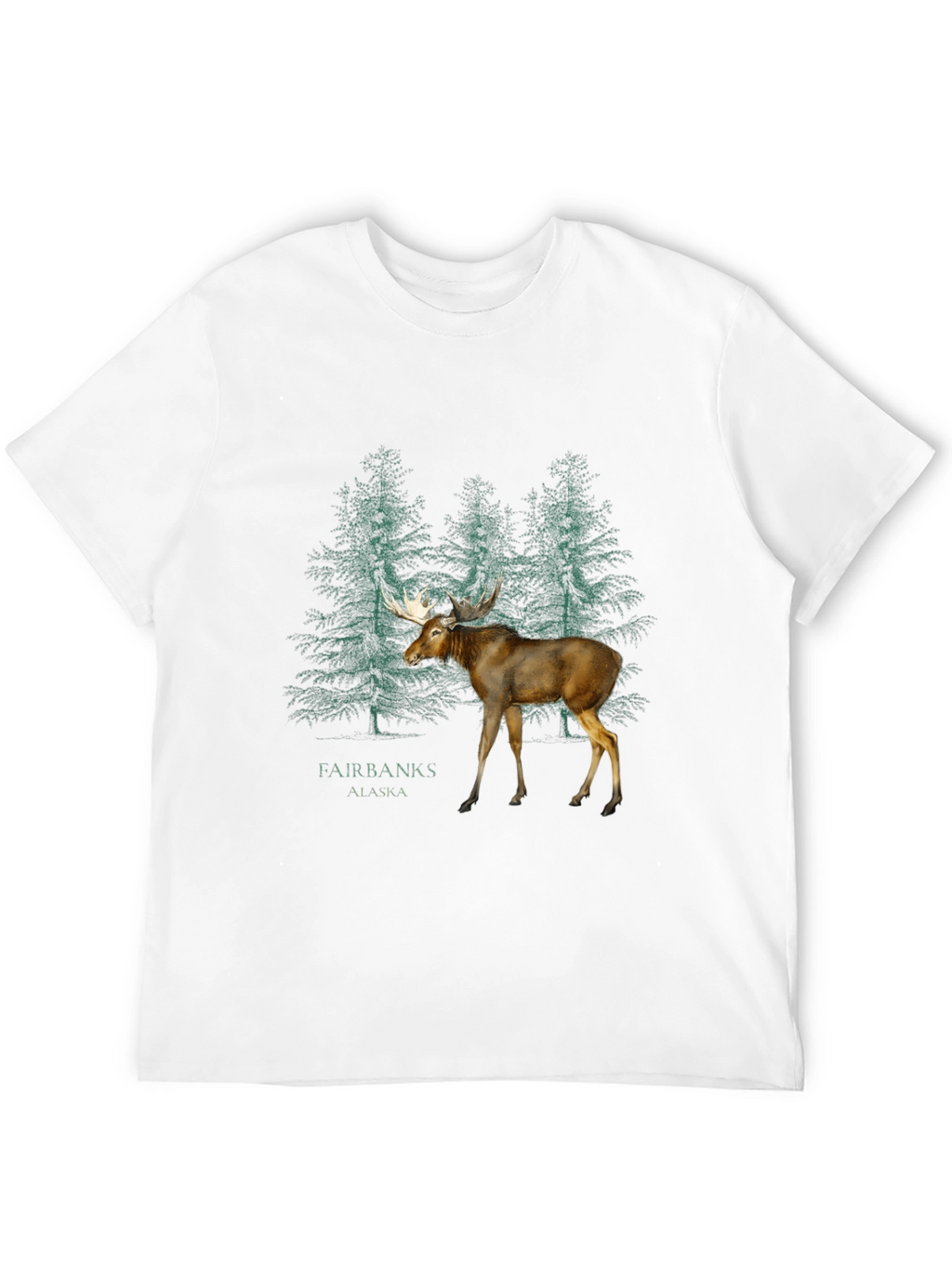 Fairbanks Alaska Moose Graphic T-Shirt