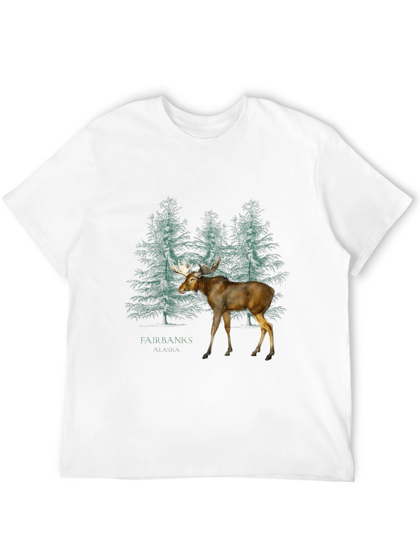 Fairbanks Alaska Moose Graphic T-Shirt