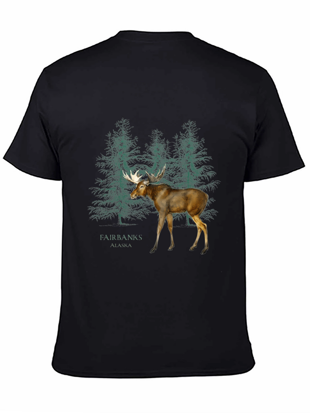 Fairbanks Alaska Moose Graphic T-Shirt