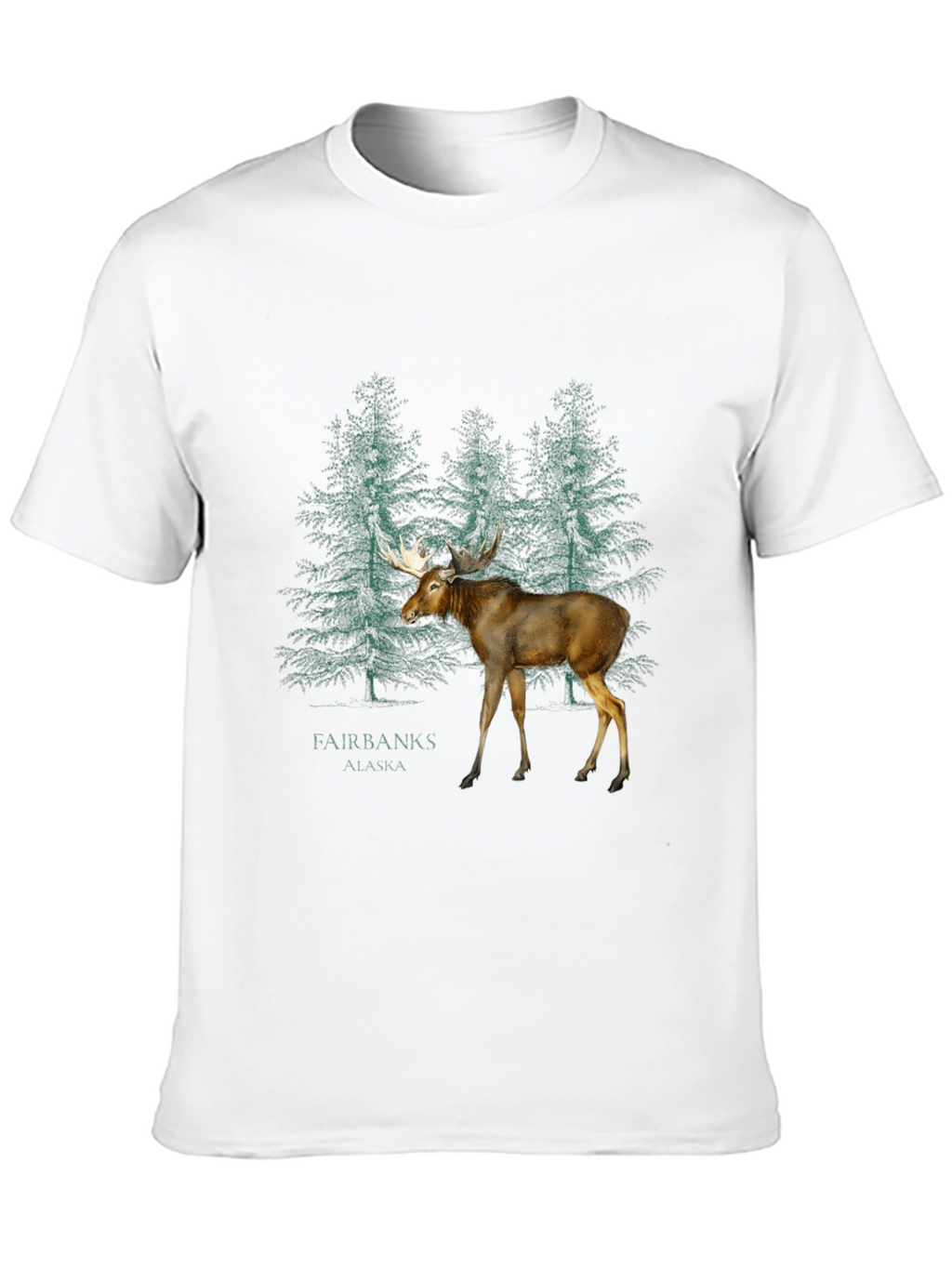 Fairbanks Alaska Moose Graphic T-Shirt