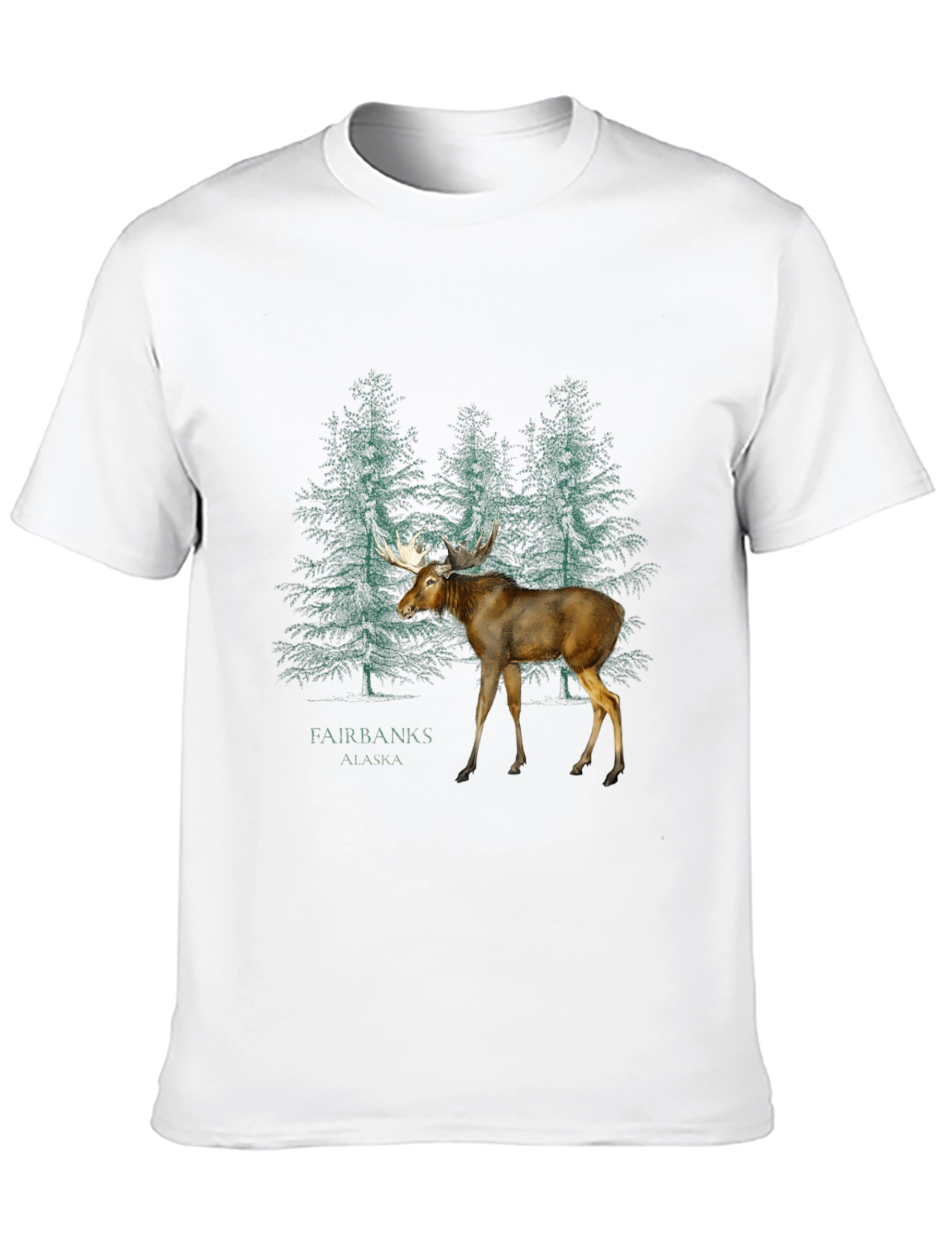 Fairbanks Alaska Moose Graphic T-Shirt
