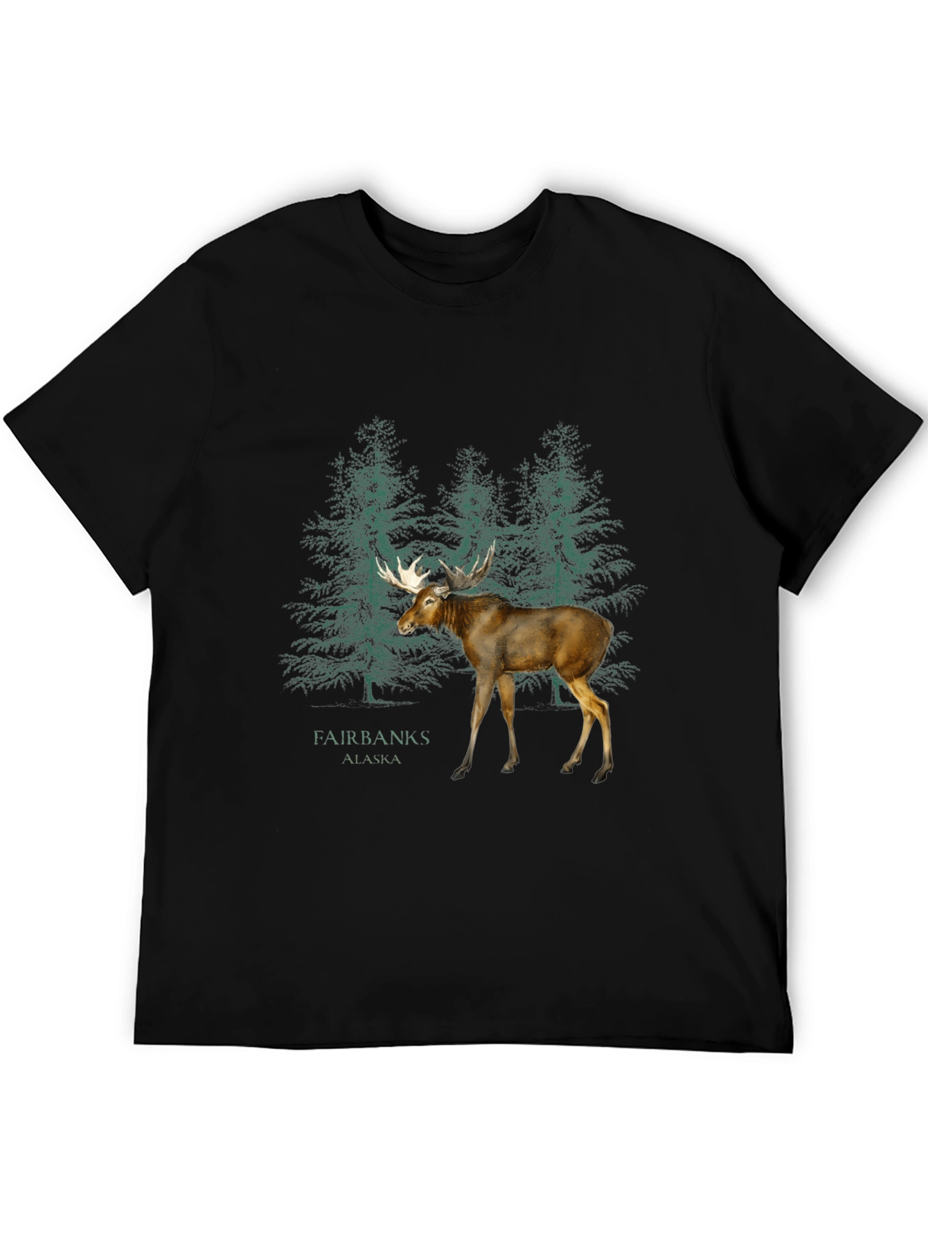 Fairbanks Alaska Moose Graphic T-Shirt