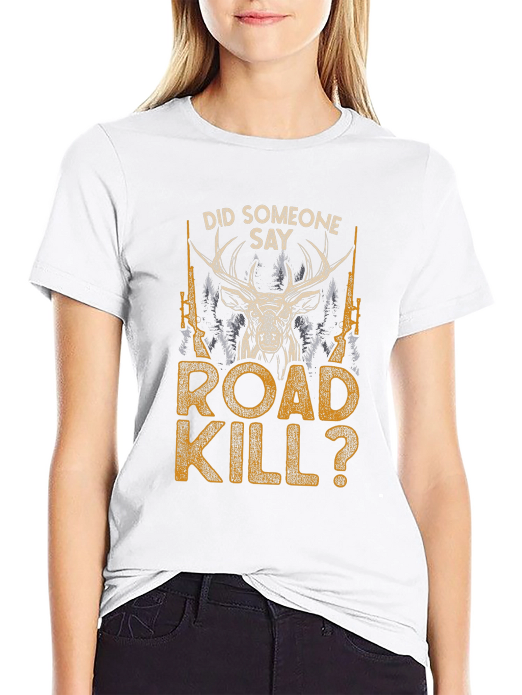 Road Kill Deer Hunter Graphic Tee