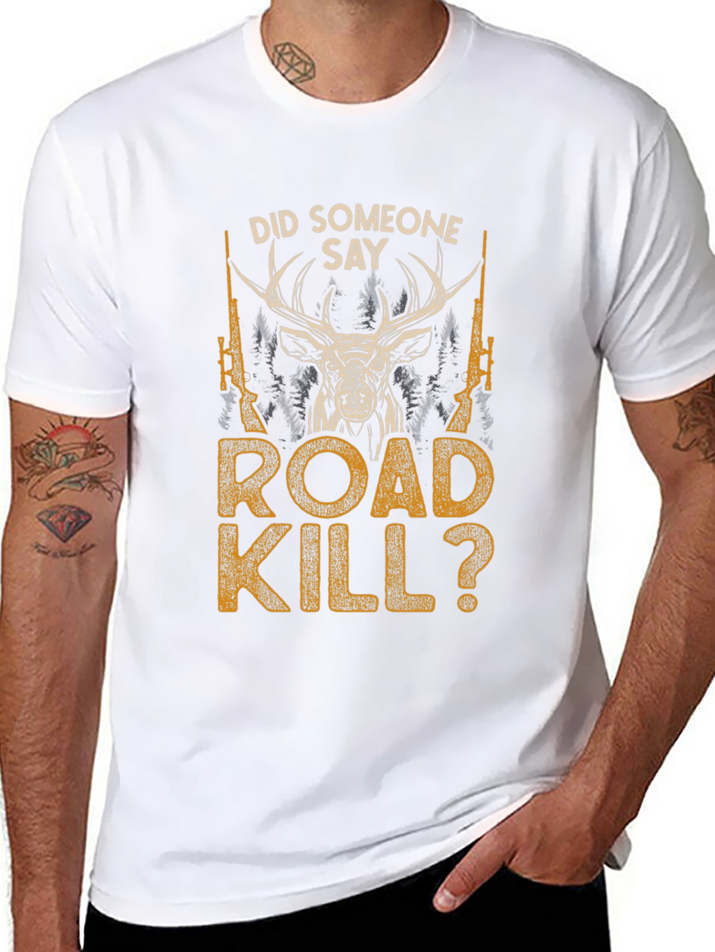 Road Kill Deer Hunter Graphic Tee