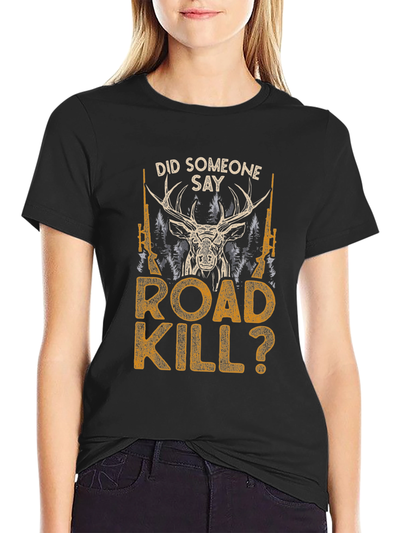 Road Kill Deer Hunter Graphic Tee
