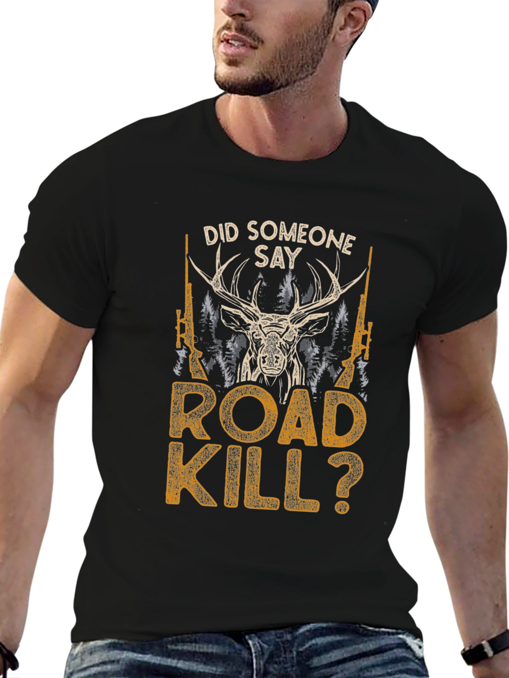 Road Kill Deer Hunter Graphic Tee
