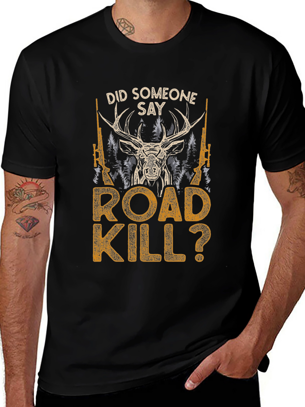 Road Kill Deer Hunter Graphic Tee