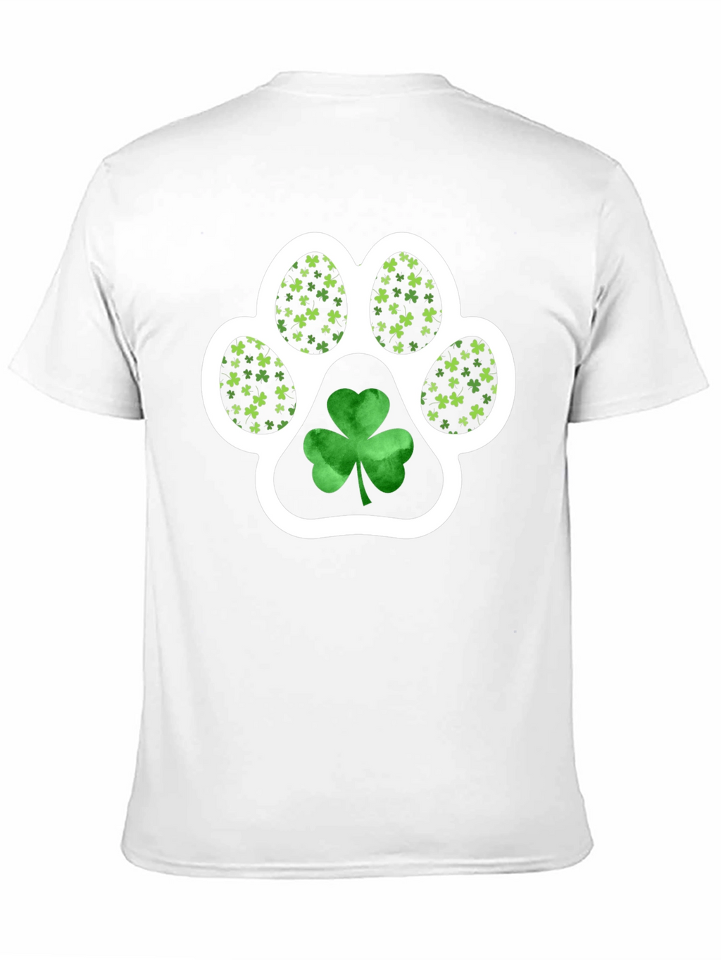 St. Patricks Day Paw Print Shamrock Tee
