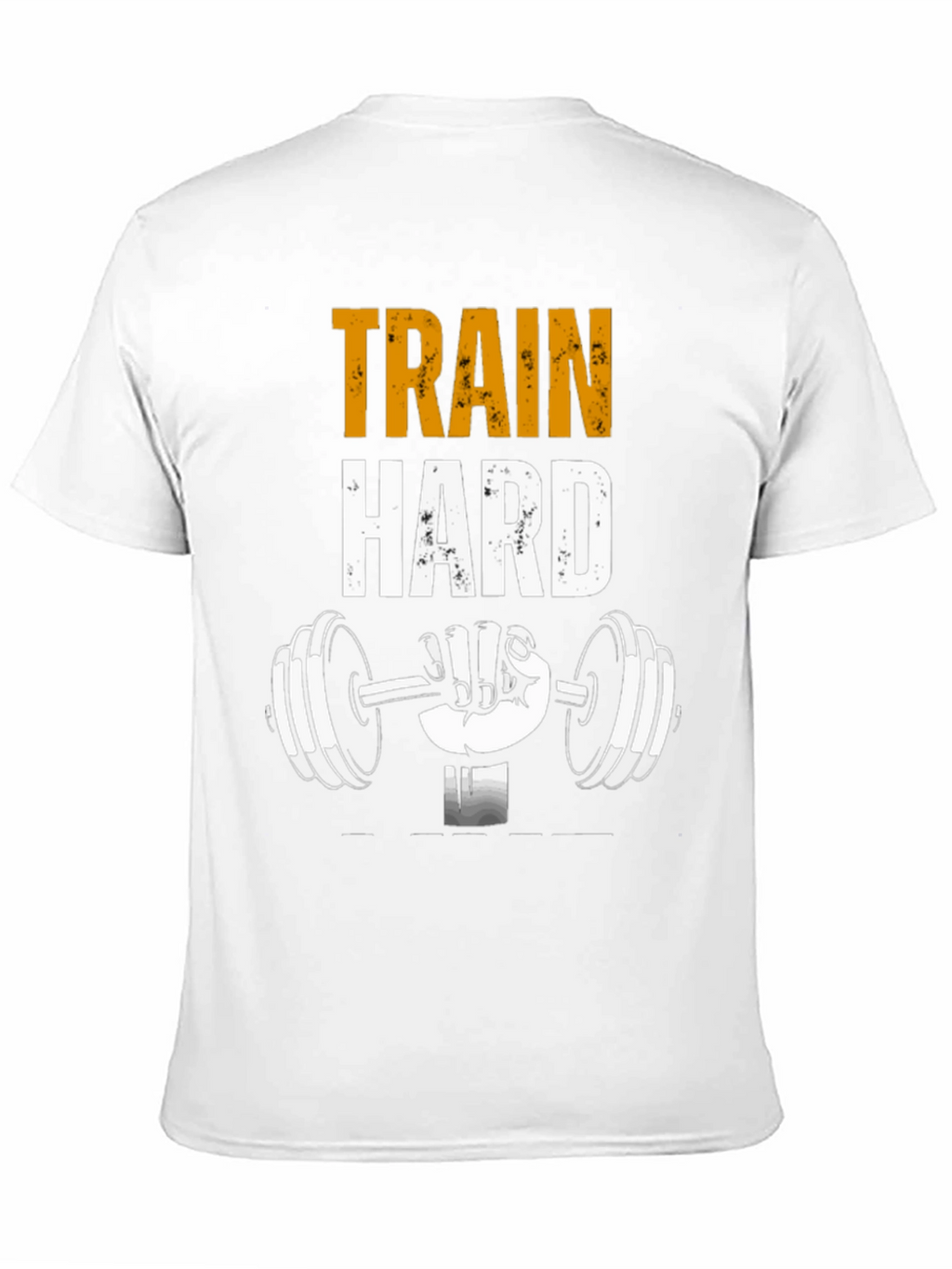 Train Hard Graphic T-Shirt Gym Workout Tee