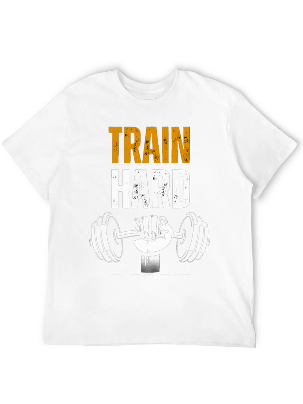 Train Hard Graphic T-Shirt Gym Workout Tee