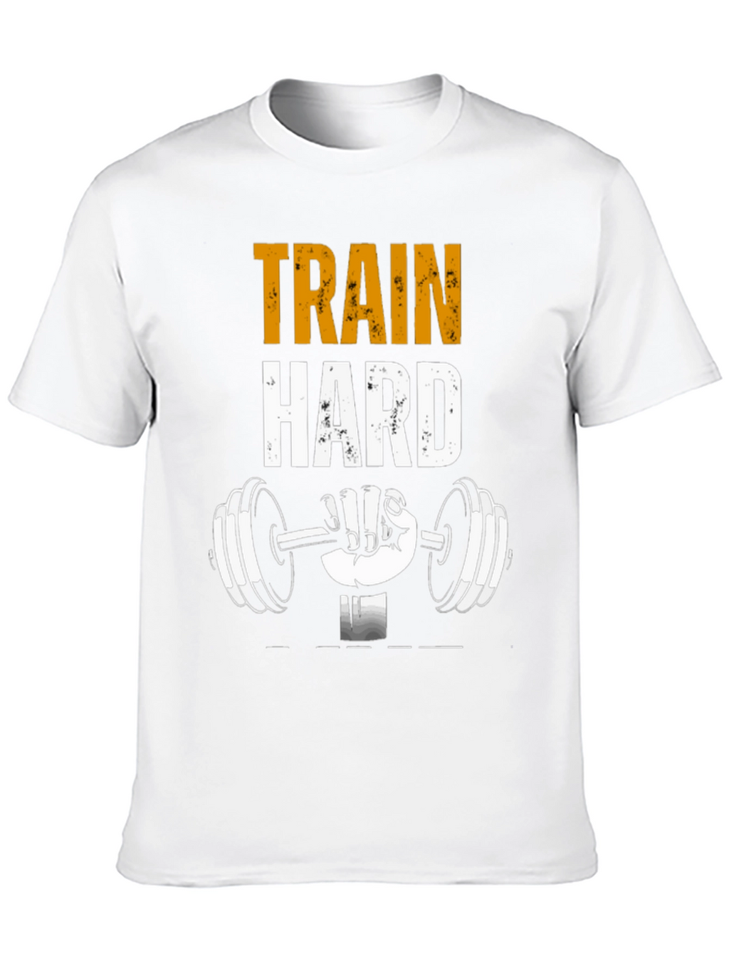 Train Hard Graphic T-Shirt Gym Workout Tee