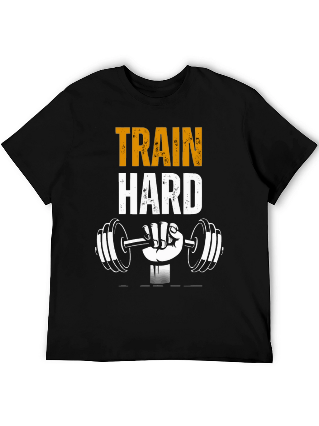 Train Hard Graphic T-Shirt Gym Workout Tee