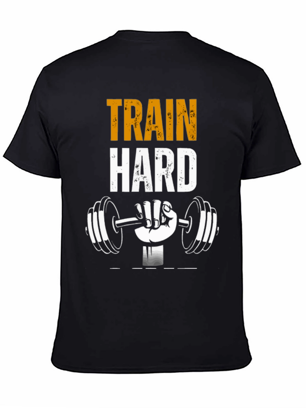 Train Hard Graphic T-Shirt Gym Workout Tee
